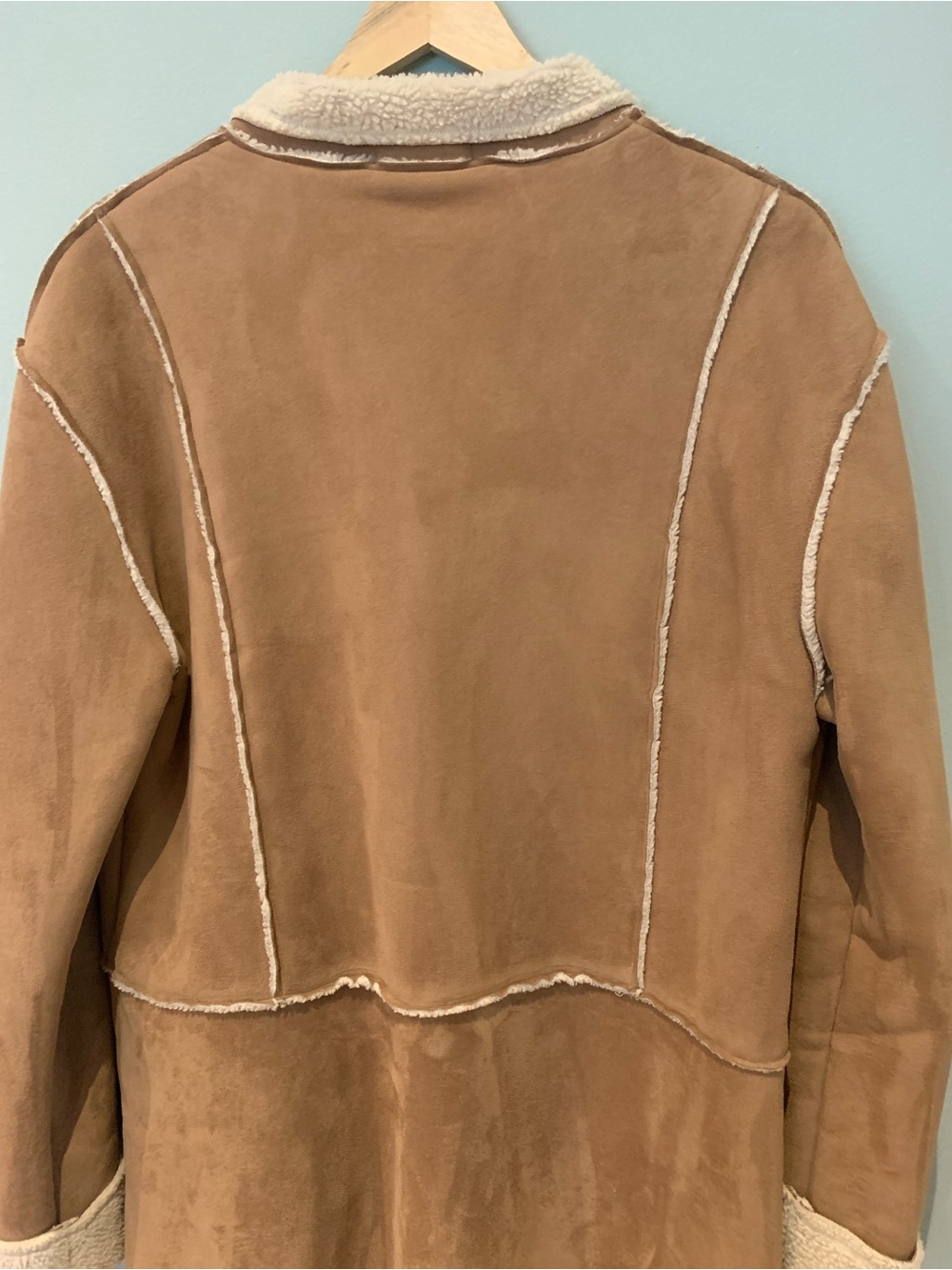 Vintage Tan Shearling Long Coat - Womens - Picture 4 of 12
